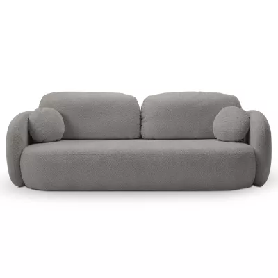 COBOURG Klappsofa, 2-Sitzer mit Stauraum – Stahlgrau