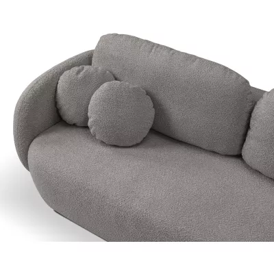 COBOURG Klappsofa, 2-Sitzer mit Stauraum – Stahlgrau