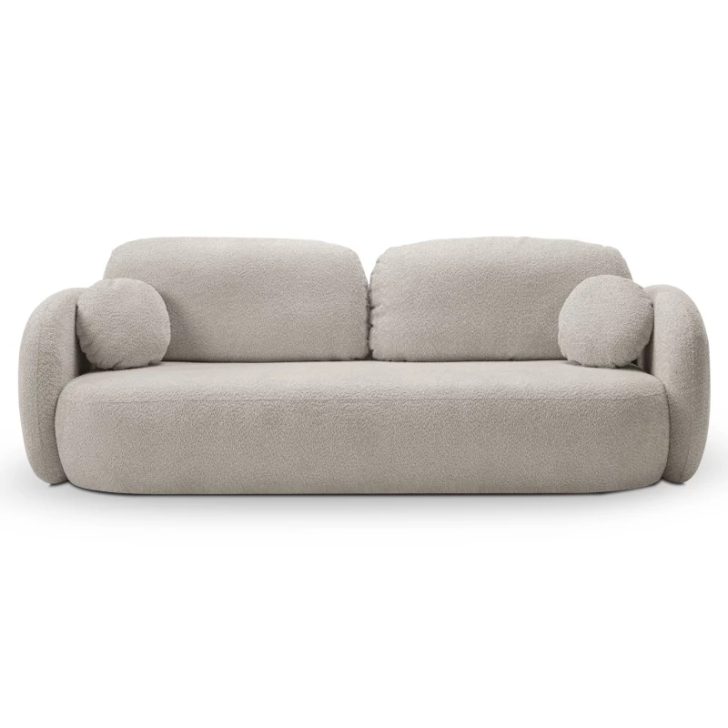 Zweisitzer-Sofa COBOURG mit Stauraum – grau