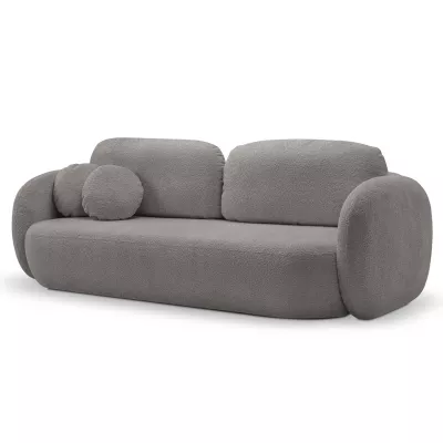 COBOURG Klappsofa, 2-Sitzer mit Stauraum – Stahlgrau