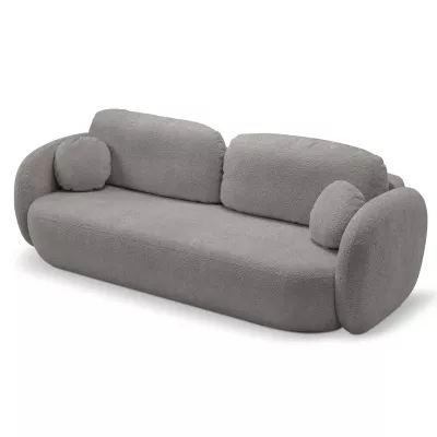COBOURG Klappsofa, 2-Sitzer mit Stauraum – Stahlgrau