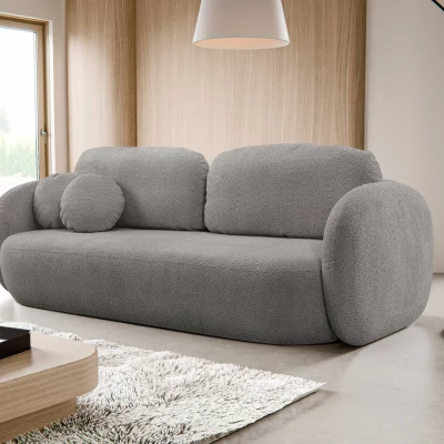COBOURG Klappsofa, 2-Sitzer mit Stauraum – Stahlgrau