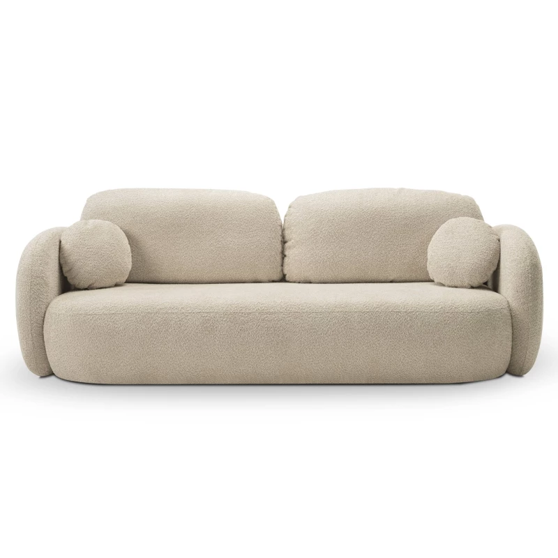 Zweisitzer-Sofa COBOURG mit Stauraum – hellbeige