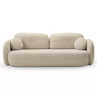 Zweisitzer-Sofa COBOURG mit Stauraum – hellbeige