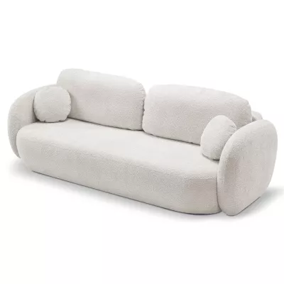 COBOURG Zweisitzer-Sofa mit Stauraum - hellgrau 1