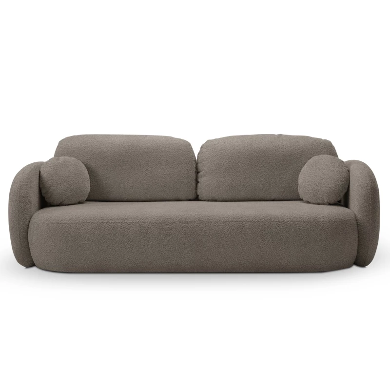 COBOURG Klappsofa, 2-Sitzer mit Stauraum – olivgrau