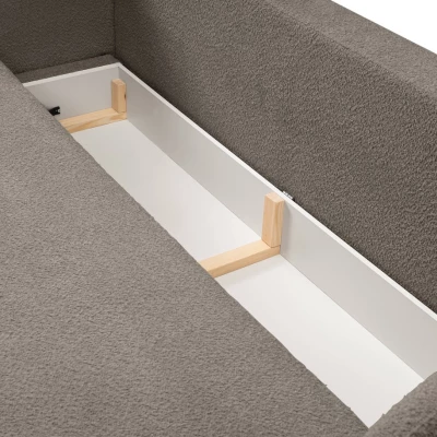 COBOURG Klappsofa, 2-Sitzer mit Stauraum – olivgrau