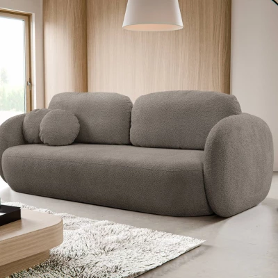 COBOURG Klappsofa, 2-Sitzer mit Stauraum – olivgrau