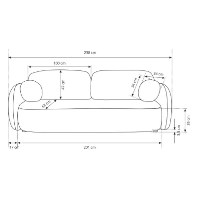 COBOURG Zweisitzer-Sofa mit Stauraum - Dunkelgrau 1