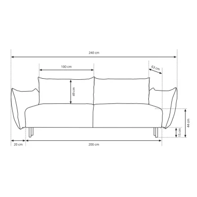 Schlafsofa mit Stauraum BANFF - Graphit