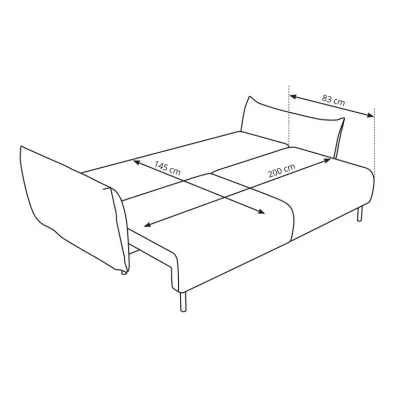 Schlafsofa mit Stauraum BANFF – Hellbeige