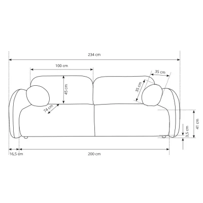 BARRIE Zweisitzer-Schlafsofa – Creme