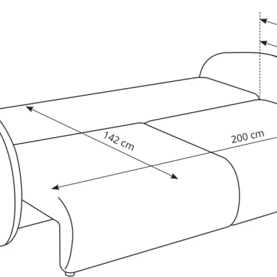 BARRIE Zweisitzer-Schlafsofa – Creme