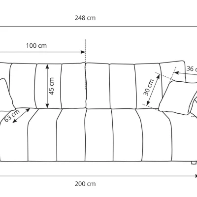 Zweisitzer-Sofa mit Stauraum KELOWNA - Creme