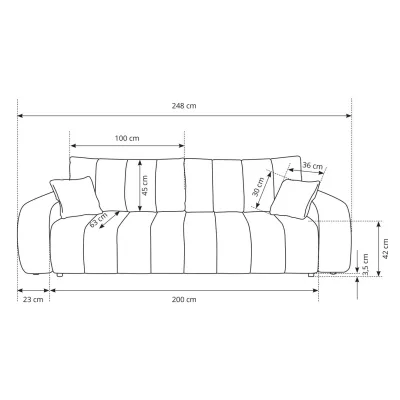 Zweisitzer-Sofa mit Stauraum KELOWNA - Creme