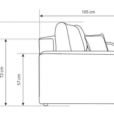 Zweisitzer-Sofa mit Stauraum KELOWNA - Creme