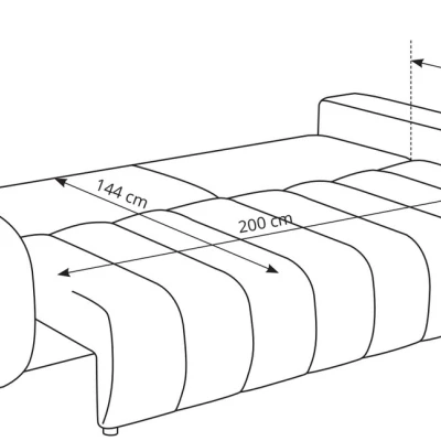 Zweisitzer-Sofa mit Stauraum KELOWNA - Creme