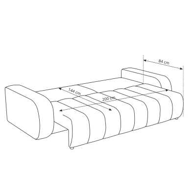 Zweisitzer-Sofa mit Stauraum KELOWNA - Creme