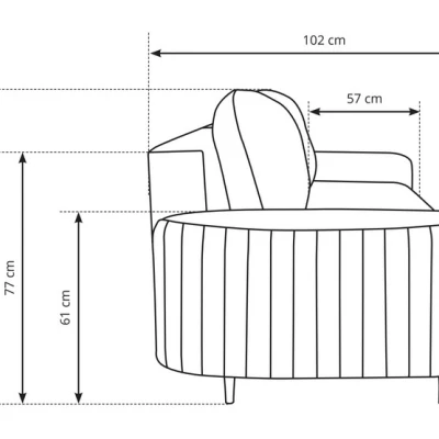 MONCTON 2-Sitzer-Schlafsofa - marineblau