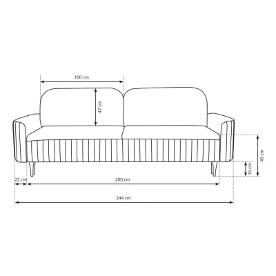 MONCTON 2-Sitzer-Schlafsofa – Dunkelorange