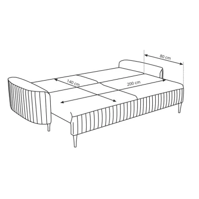 MONCTON 2-Sitzer-Schlafsofa – Dunkelorange