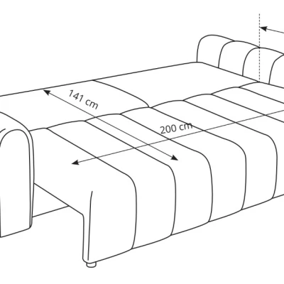 Klappbares Zweisitzer-Sofa mit Stauraum MOOSE - beige