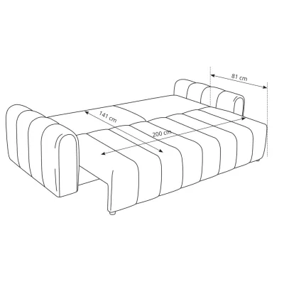 Klappbares Zweisitzer-Sofa mit Stauraum MOOSE - beige