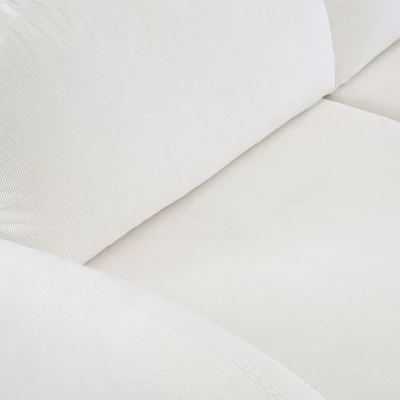 MORDEN Zweisitzer-Sofa mit Stauraum – Creme