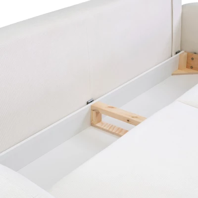 MORDEN Zweisitzer-Sofa mit Stauraum – Creme