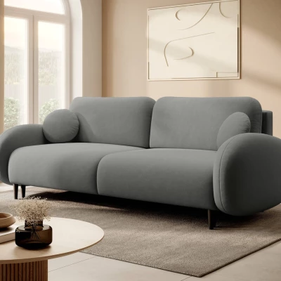 MORDEN Zweisitzer-Sofa mit Stauraum – Stahlgrau