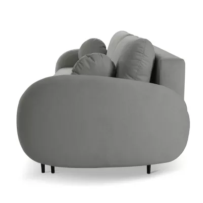 MORDEN Zweisitzer-Sofa mit Stauraum – Stahlgrau