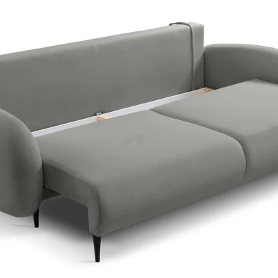 MORDEN Zweisitzer-Sofa mit Stauraum – Stahlgrau