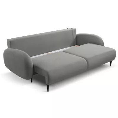 MORDEN Zweisitzer-Sofa mit Stauraum – Stahlgrau