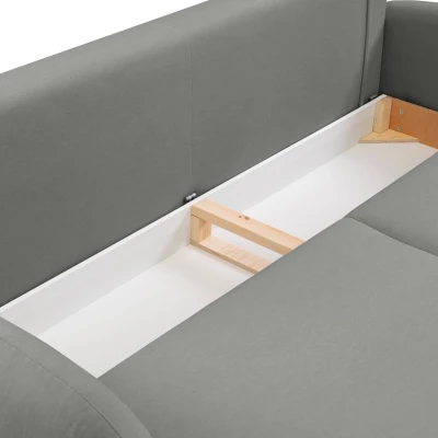 MORDEN Zweisitzer-Sofa mit Stauraum – Stahlgrau