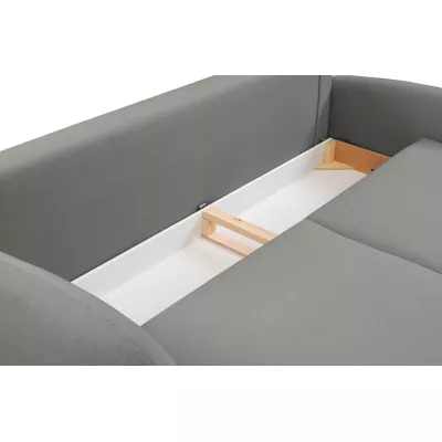 MORDEN Zweisitzer-Sofa mit Stauraum – Stahlgrau