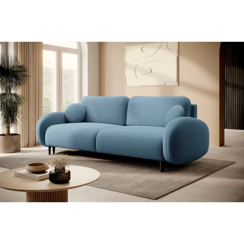 MORDEN Zweisitzer-Sofa mit Stauraum - blau