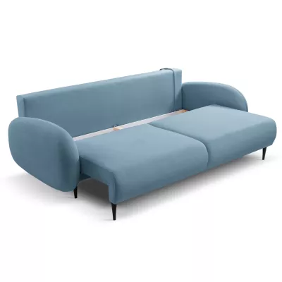 MORDEN Zweisitzer-Sofa mit Stauraum - blau