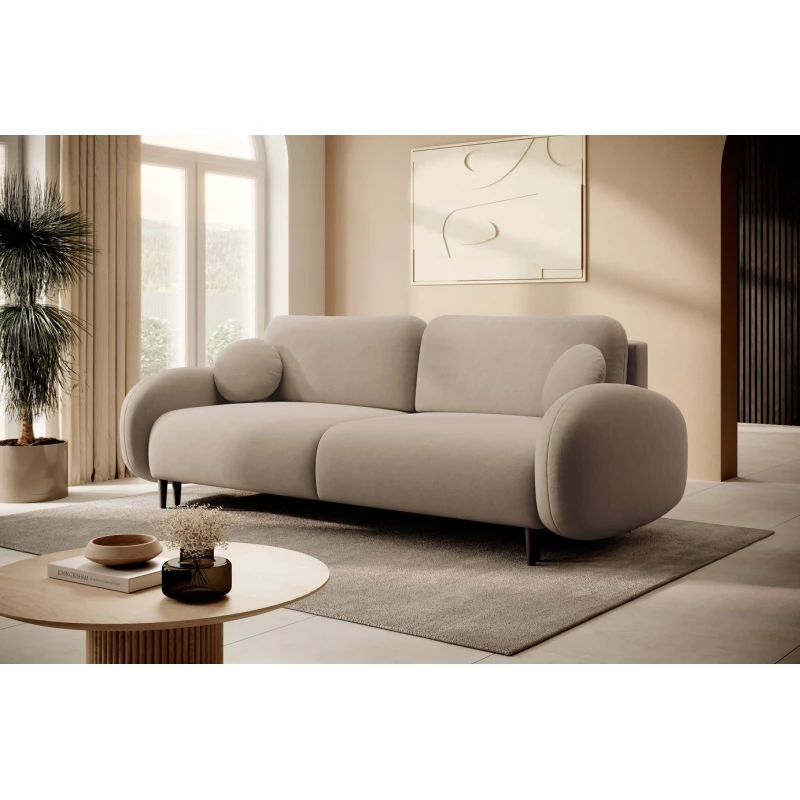 MORDEN Zweisitzer-Sofa mit Stauraum – Dunkelbeige
