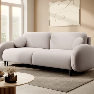 MORDEN Zweisitzer-Schlafsofa mit Stauraum - hellbeige 2