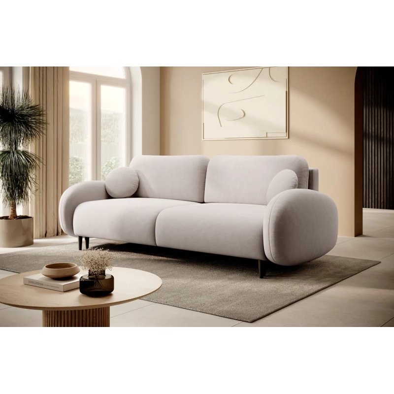 MORDEN Zweisitzer-Schlafsofa mit Stauraum - hellbeige 2