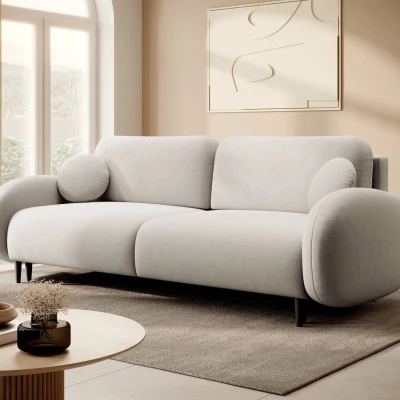 MORDEN Zweisitzer-Schlafsofa mit Stauraum - hellbeige 1