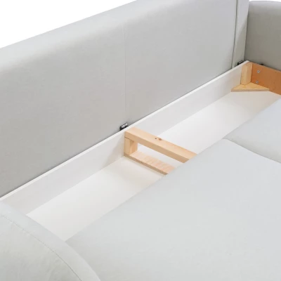 MORDEN Zweisitzer-Schlafsofa mit Stauraum - hellbeige 2