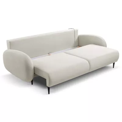 MORDEN Zweisitzer-Schlafsofa mit Stauraum - hellbeige 1