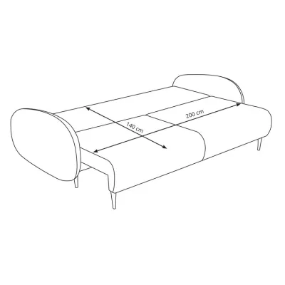 MORDEN Zweisitzer-Sofa mit Stauraum - blau