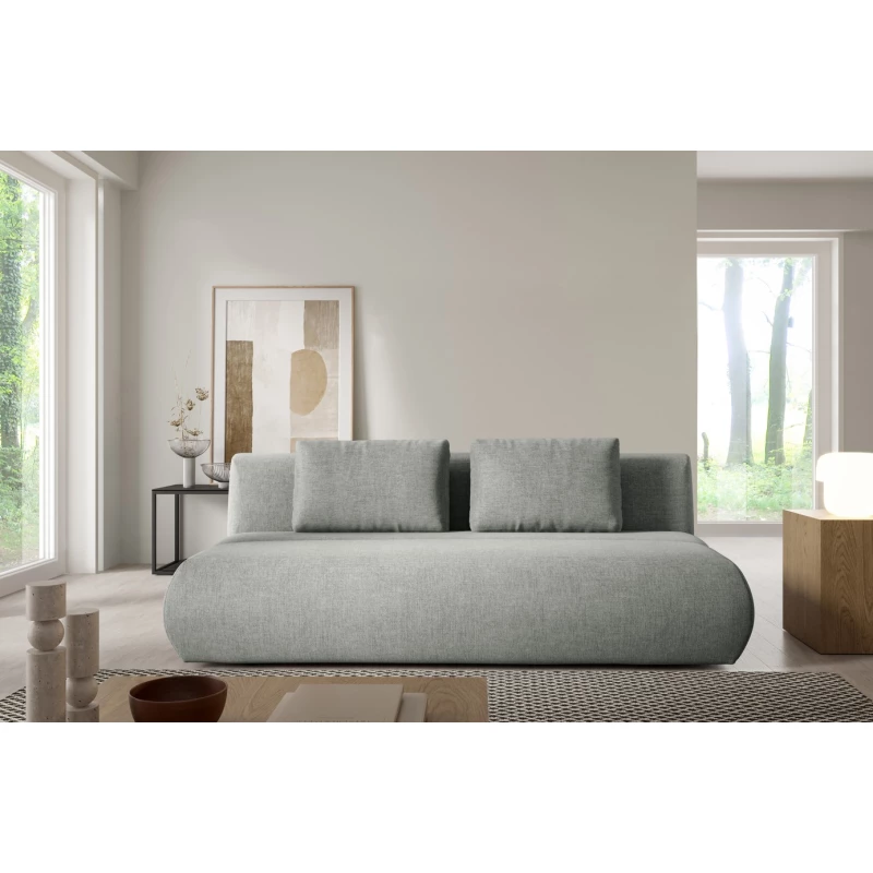 OSHAWA Zweisitzer-Schlafsofa – Stahlgrau