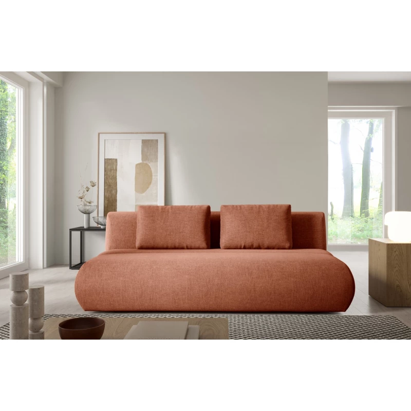 OSHAWA Zweisitzer-Schlafsofa – Terrakotta