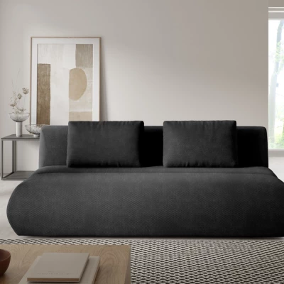 OSHAWA Zweisitzer-Schlafsofa – schwarz
