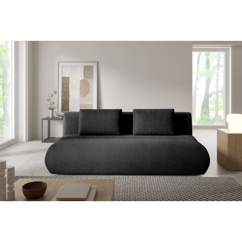 OSHAWA Zweisitzer-Schlafsofa – schwarz
