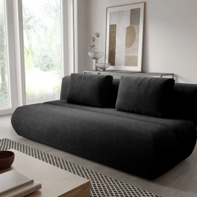 OSHAWA Zweisitzer-Schlafsofa – schwarz