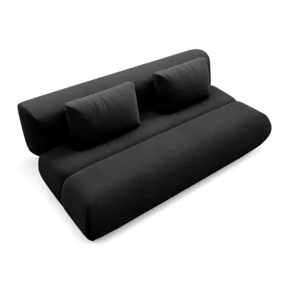 OSHAWA Zweisitzer-Schlafsofa – schwarz